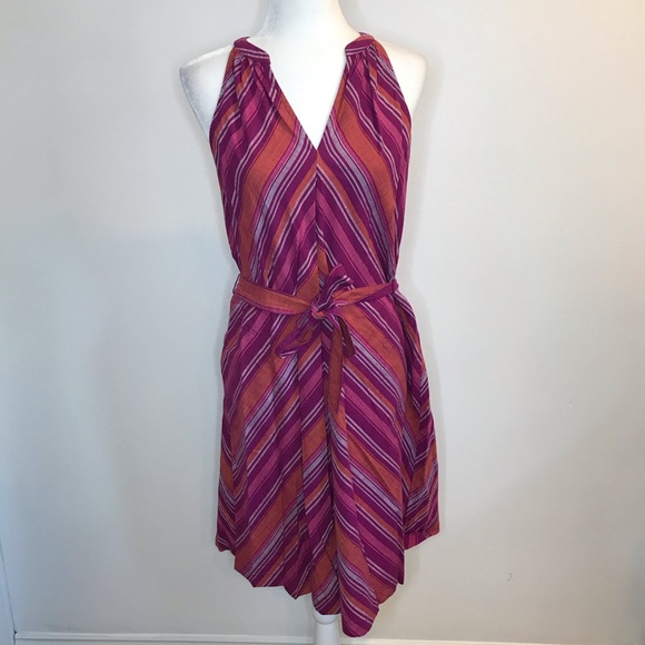 NEW A New Day Striped Sun Dress Midi Purple XS - Picture 3 of 7
